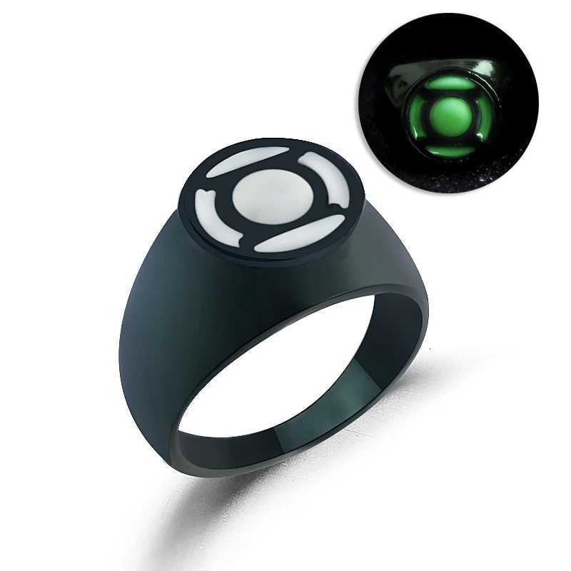 Movie Green Lanterns Luminous Rings Trendy Jewelry Men and Women Enamel Power Ring Cosplay Prop Fan Gift W250812