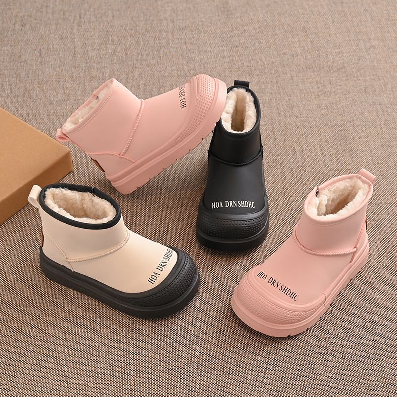 Kids Short Ankle Boots Winter Toddler Snow Boots for Girls Non-slip Thick Plush Fur Rubber Boots Littlesprouts for Boys Warm Sizes US7C-US5Y 000506