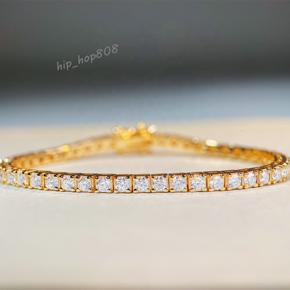 Wholesale Tennis Chain Drop Shipping Iced Out Necklace 925 Silver VVS Moissanite Men Women Fine Jewelry Bracelet