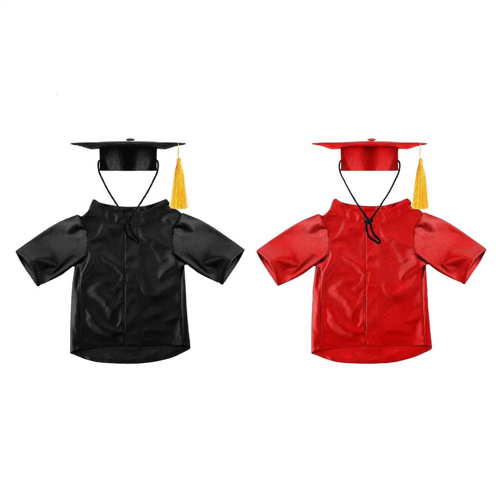Hat and Gown for Dogs Washable Dog Graduation Hat and Gown Washable Costume Set with Tassel Shirt Pet Clothes for Little Cats XJ250813