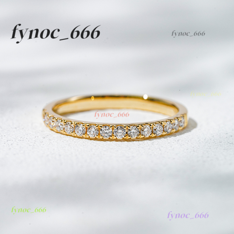 Wholesale Round Diamond Eternity Band Ring 18K Solid Gold CTW 0.3CT Wedding Band Ring
