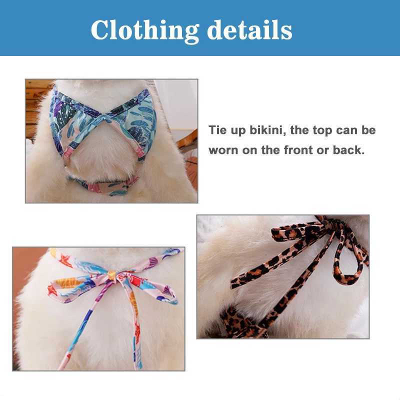 Summer Cut Pet Clothing Puppy Bikini Set Designer Leopard Print Swimsuit Dogs Beach Vacation Clothes Cat Swimwear Dog Costume XJ250813
