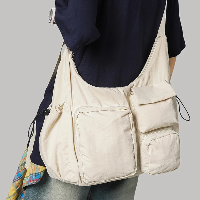 Messenger Bag Canvas Crossbody Bags For Men Women College Hip-pop Satchel Shoulder Bags Large Travel Camping Man Rucksack Bags 250809