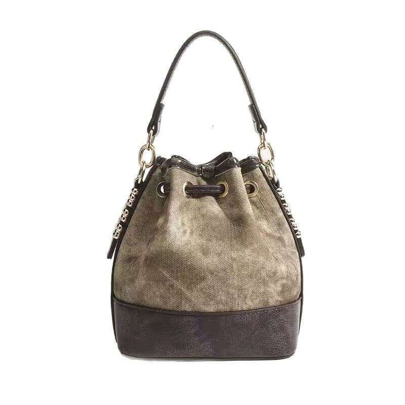 Bucket for Women Oil Painting Exhibition 2025 New High-end Drawstring Versatile Tote Shoulder Crossbody Bag