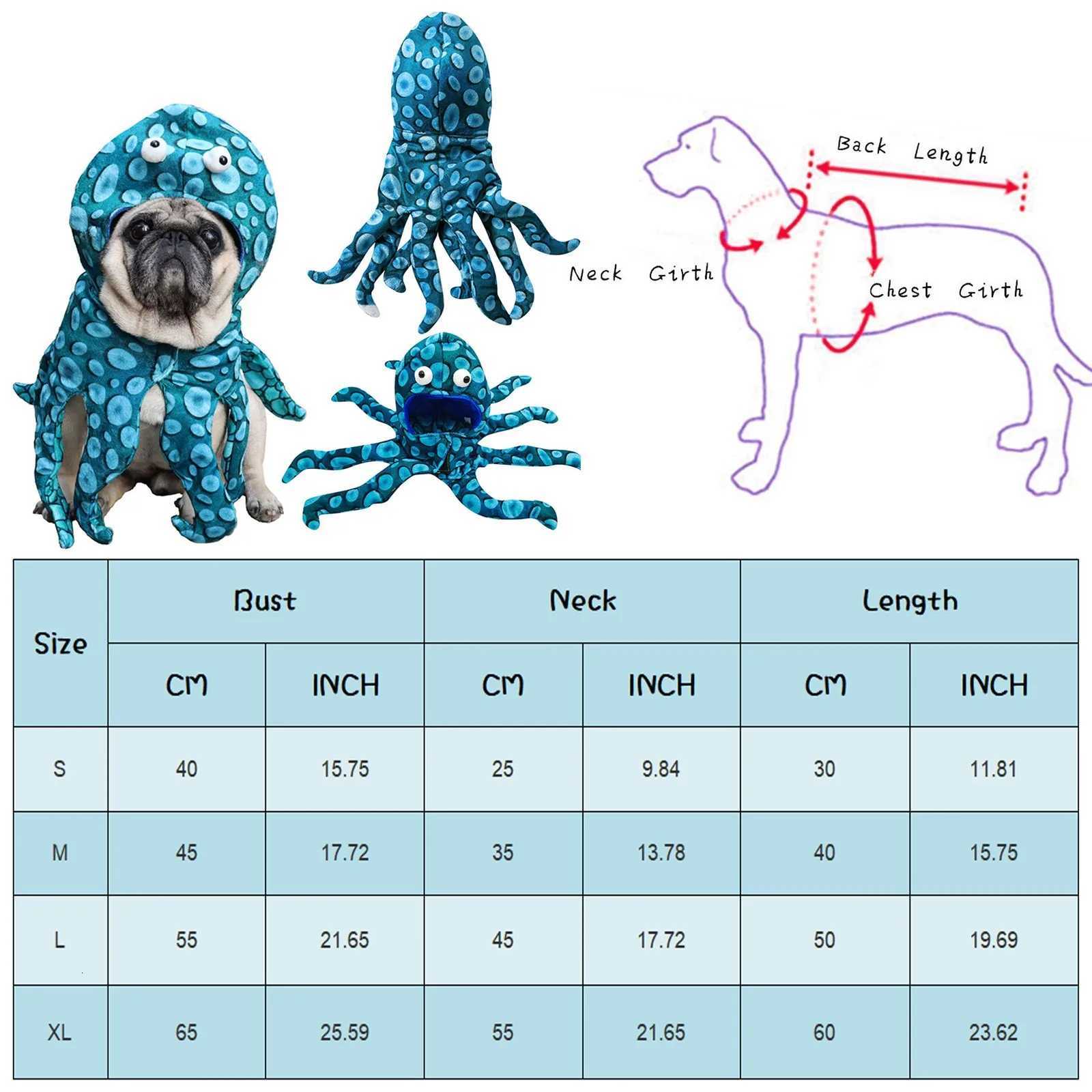Funny Halloween Costumes Dog Cat Octopus Costumes Funny Octopus Costume Headwear For Small Dogs Chihuahua Pug Party OutfitsXJ250813