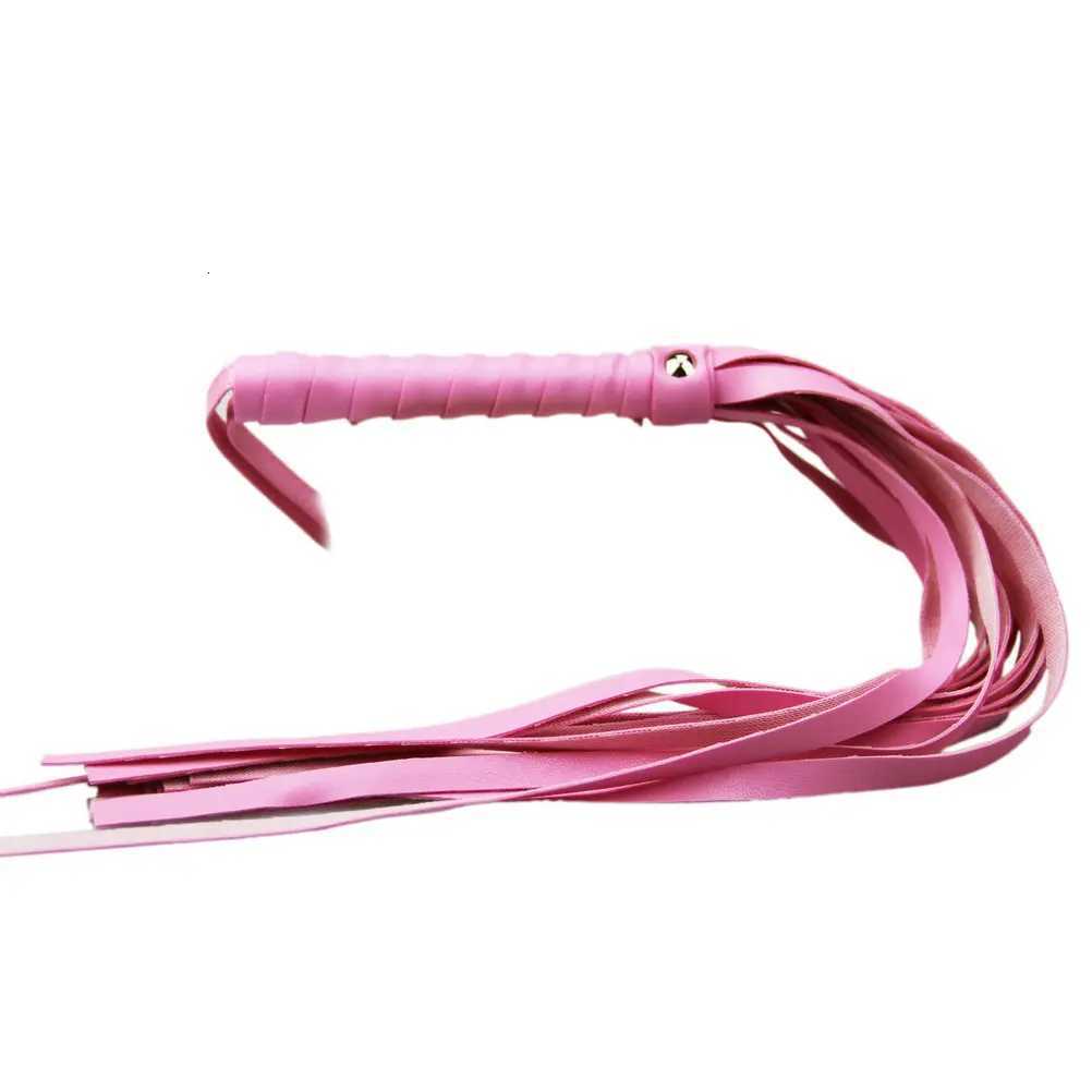 50cm Pink Long Tail Whips Delicate Leather Paddle Spank For Couples Sex Toys Adult Games Spanking Slave For Couples W250813