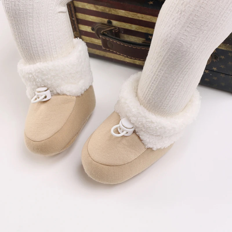 Baby AutumnWinter Mens and Womens Boots Fashion Learning Walking Soft Sole Black Warm Shoes born 018M 250812