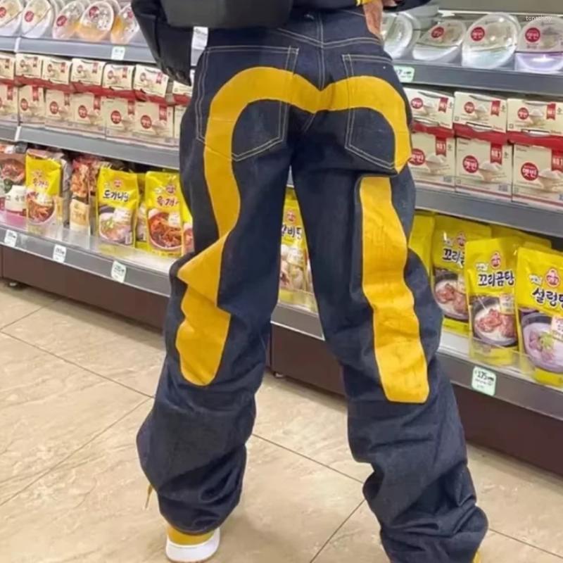 Men's Jeans Designer Jeans European And American Hip-hop Men Women Printing Four Seasons Trendy Trousers Gothic Y2K High Street Spring Summer