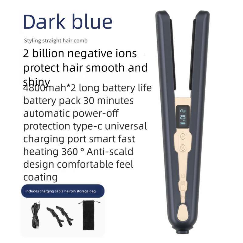Rechargeable Wireless Negative Ion Hairstylist with USB Charging - Curl and Straight Perm
