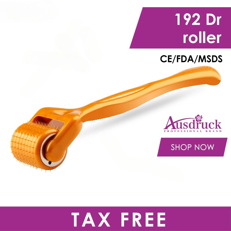 192 Needle Derma Roller Titanium Stainless Steel Microneedle Skin Care Tool Face Body Hair Care Stretch Mark Wrinkle Scar Spa Salon Use CE