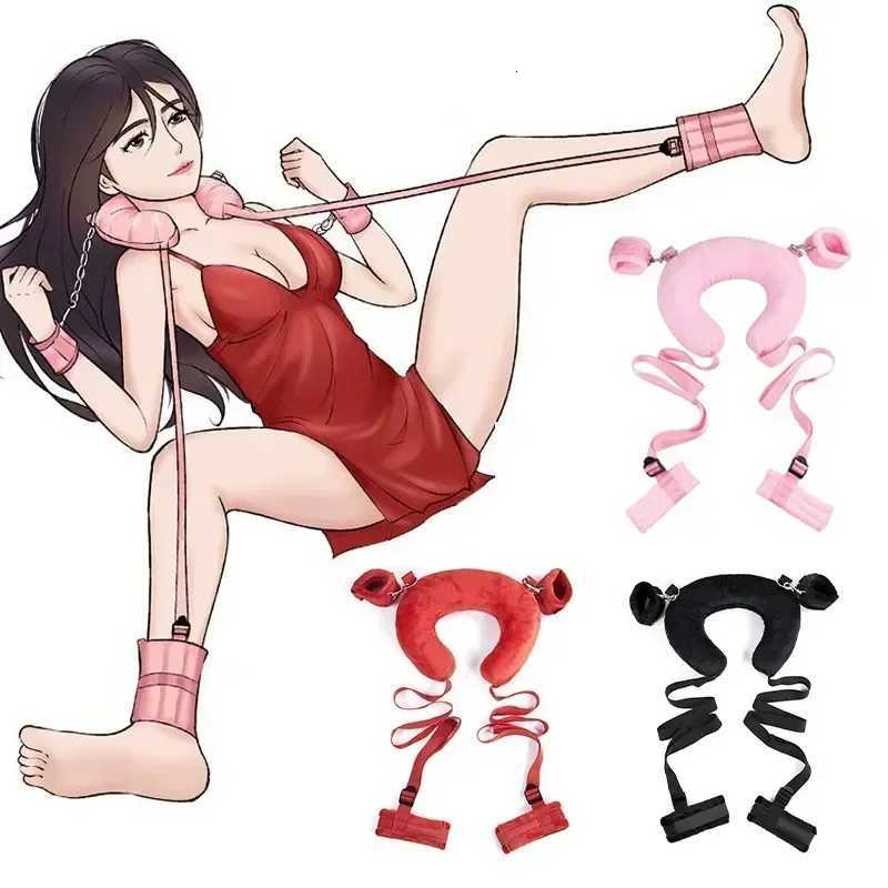 Sex Toys Cotton BDSM Bondage Set Handcuffs Sexy Leg Pillow Thinning Belt Bending Orgasm Couple Toy W250813