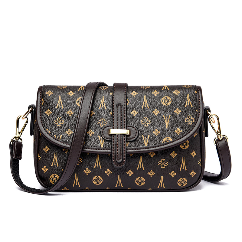 2025 New single - shoulder cross - body bag flip - top small square bag bags for middle - aged and elderly women simple PVC bags for moms simple and s