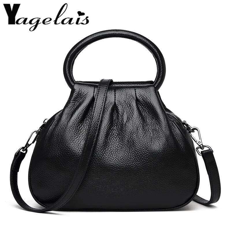 Women Fashionable Genuine Leather Messenger Bag Female High Quality Elegant Shoulder Totes Ladies Mini Handbags