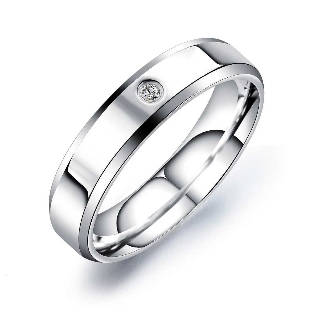 3/5mm Stainless Steel Lovers Couples Rings for Men and Women Wedding Small Rings Valentines Day Gift size 4 5 6 7 8 9 10 11 W250812