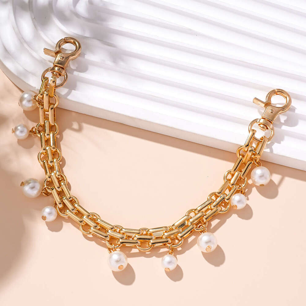 Hot Selling Metal Style Versatile Oil Drop Flower Pearl Wallet Crossbody Shoulder Bag Chain Pendant Accessory