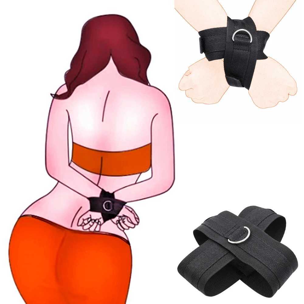 18+ Adult Games Fetish Flirting Erotic Accessories Sex Cross Handcuffs BDSM Bondage Nylon Rope Sex Toys for Women Couples Gay XJ250813