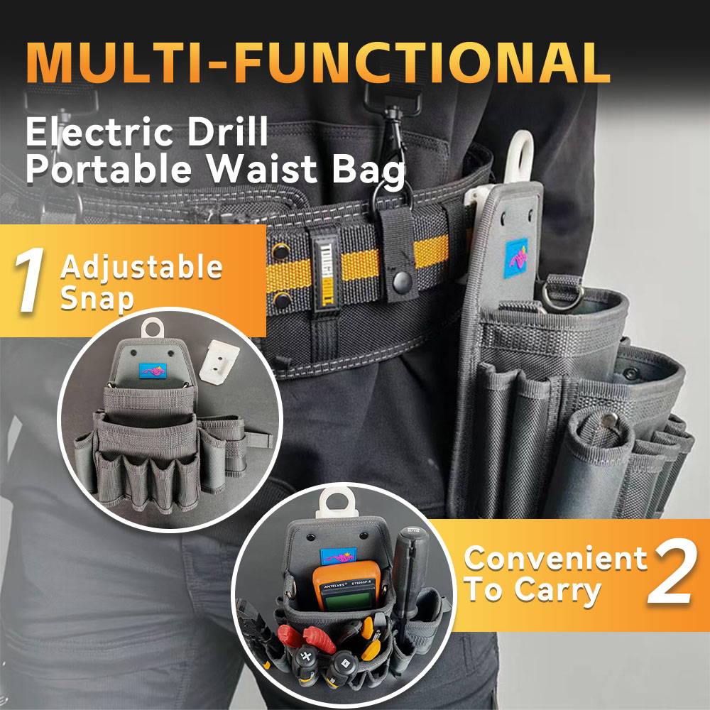 Durable Quick-Hang Tool Bag with Adjustable Strap for Easy Carrying