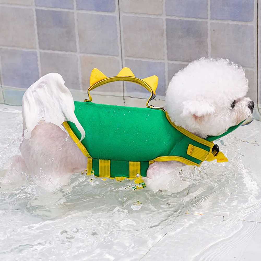 Cartoon Puppy Life Vest Jacket with Rescue Handle Summer Small Dog Swimwear Puppy Life Jacket Safety Swimming Suit Pet Supplies XJ250813