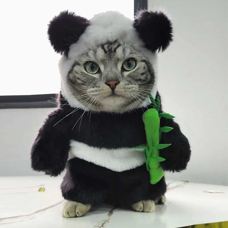 Dog Clothes Panda Style Cat Clothes Pet Funny Transformation Clothes Panda Transformation Clothes Small And Medium-Sized DogsXJ250813