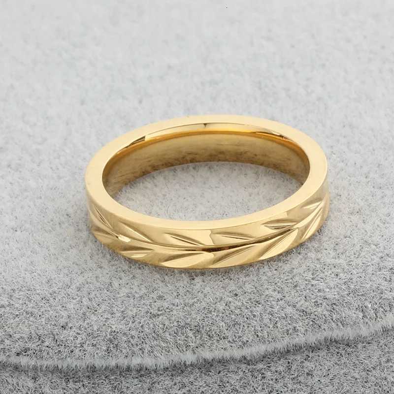 Simple Stainless Steel Finger Rings For Women Men Gold Silver Color Couple Round Fashion Jewelry Gift 4MM Size 6 7 8 9 10 11 W250812