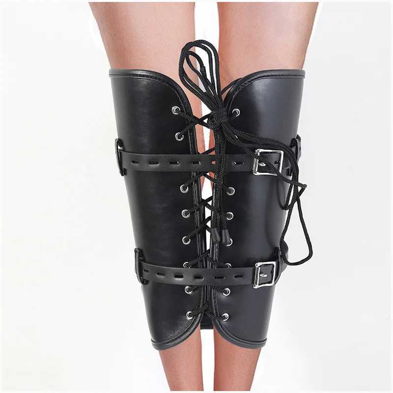 Pu Leather BDSM Bondage Leg Adjustable Strap Sex Handcuffs Anklecuffs Leg Bondage Restraints Slave Sex Toys for Women Adult Games XJ250813