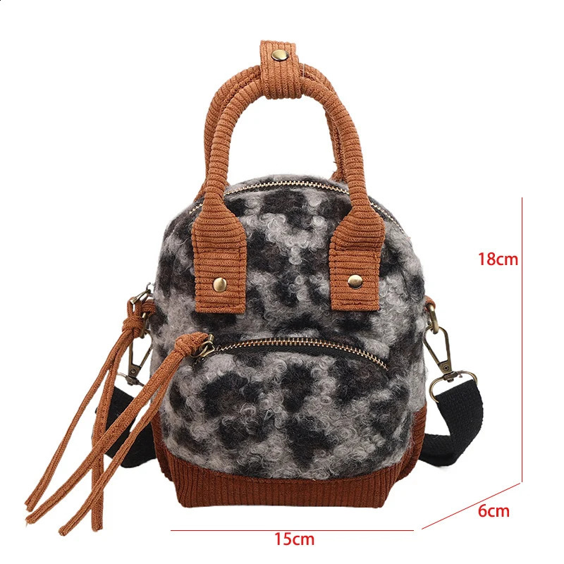 Lamb Woolen Women Bag Handbags Mini Crossbody Phone Bag for Woman VELOUR Shoulder Tote Lady Messenger Bags 250809