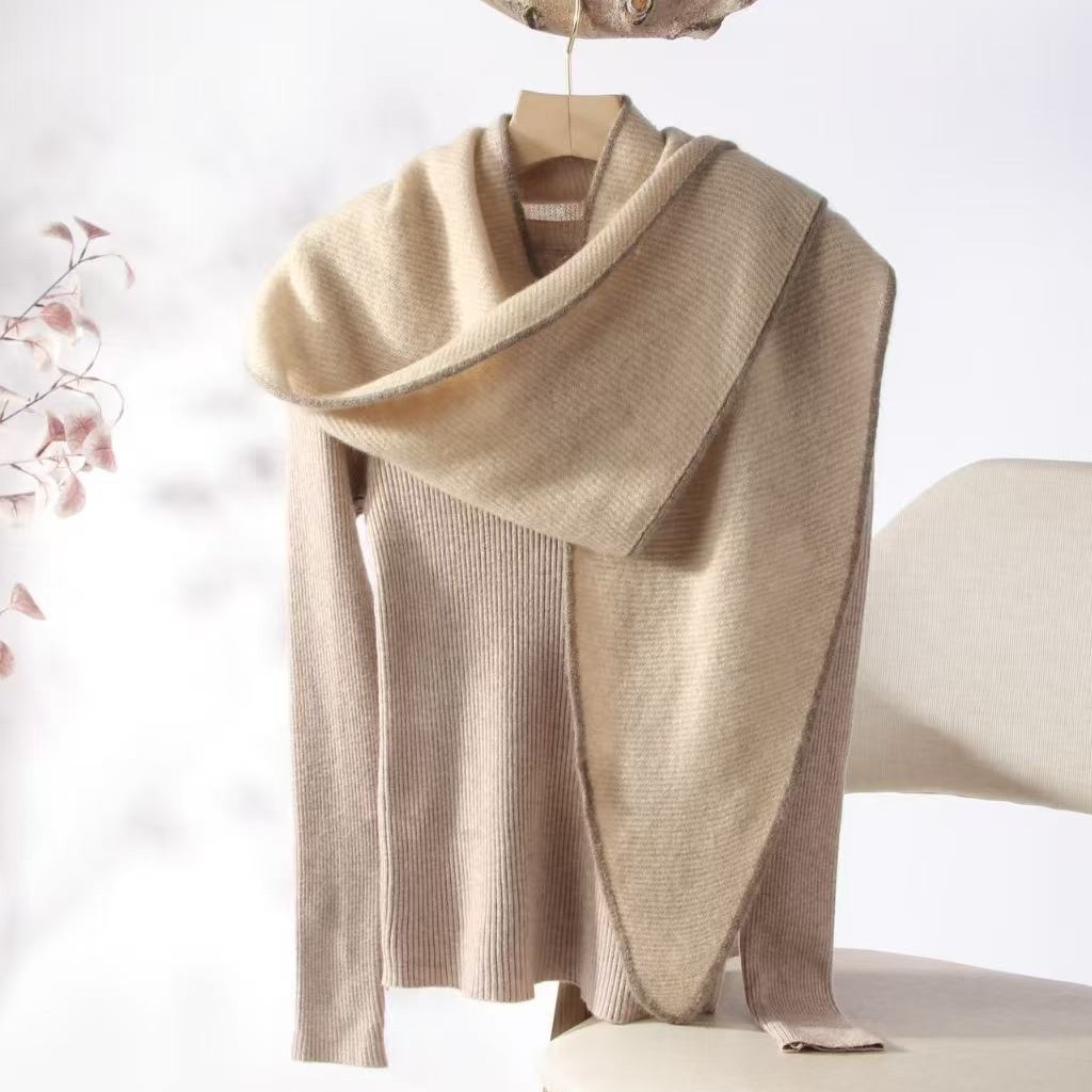 K1650 2025 autumn new Inner Mongolia cashmere triangle scarf fashionable and versatile warm ladies shawl spring autumn winter