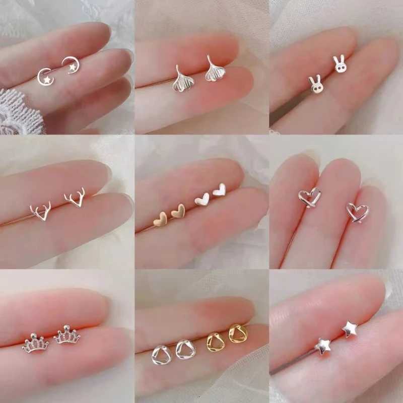 Mini Heart Earrings for Women Hypoallergenic Daily Wear Minimalist Cute Star Stud Earring Girls Fashion Pierc Jewelry Gifts Y250812