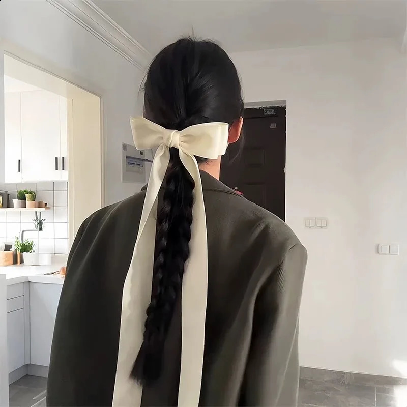 1 Piece Big Size Sweet Bow Ribbon Hair Clip for Girl Romantic Fashion France Style Women Hair Barrettes Cute Hair Accesories 250812