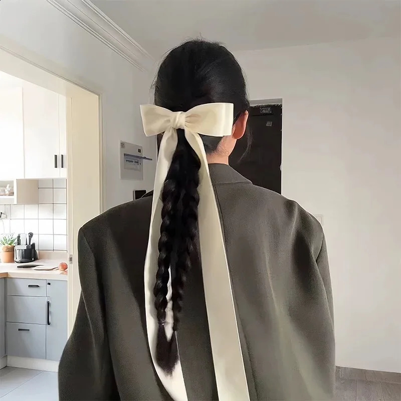 1 Piece Big Size Sweet Bow Ribbon Hair Clip for Girl Romantic Fashion France Style Women Hair Barrettes Cute Hair Accesories 250812