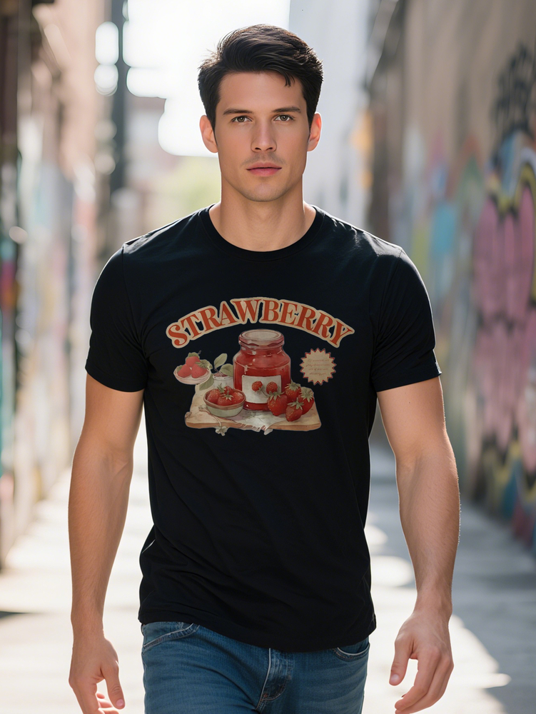 Casual Round Neck T-Shirt Print Design Men's Top a Gift for Men e14db