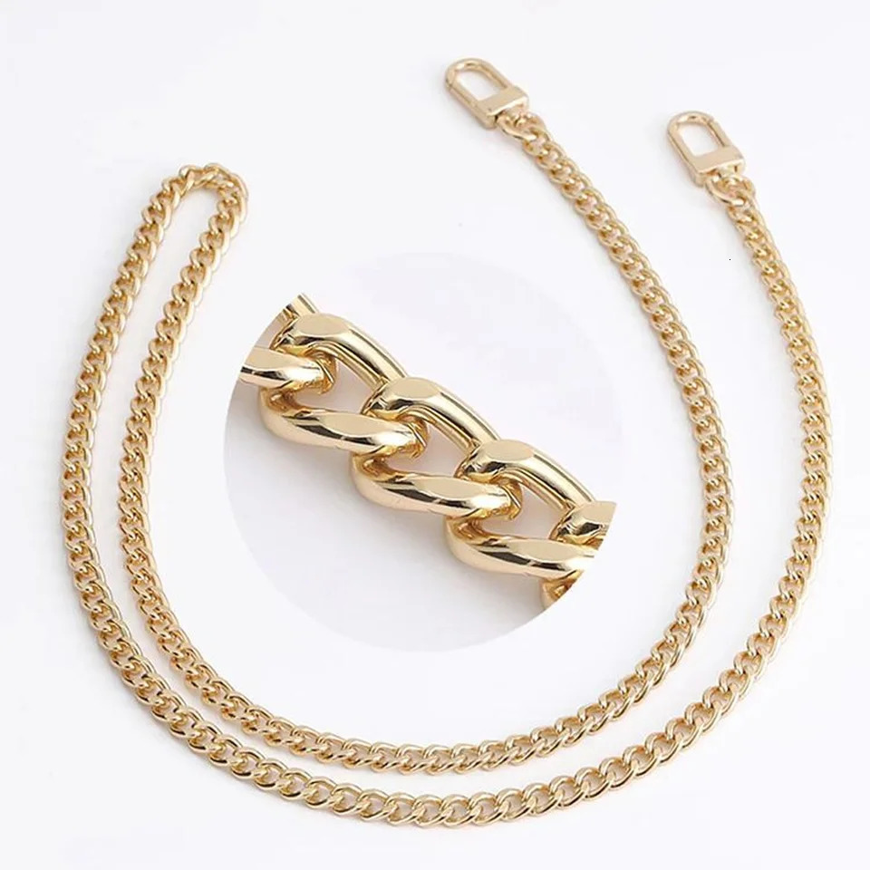 406090120cm Handbag Metal Chains DIY Purse Chain With Buckles Shoulder Bags Straps Handbag Handles Bag Parts Gold Chain 250812