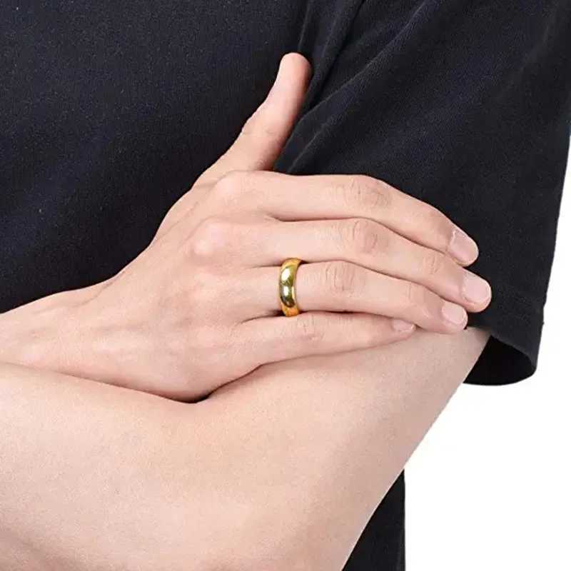 6MM Stainless Steel Laser Engraving Exquisite Couple Wedding Rings Men And Women Fashion Movie Jewelry Gifts Wholesale W250812