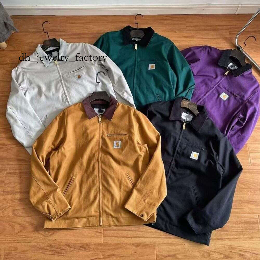 Carrharts Jacket High Quality 25Fw Designer Vintage Washed Canvas Fashion Brand Detroit Casual Loose Outwear Coats Work Clothes carharttlies bdg 48a 768