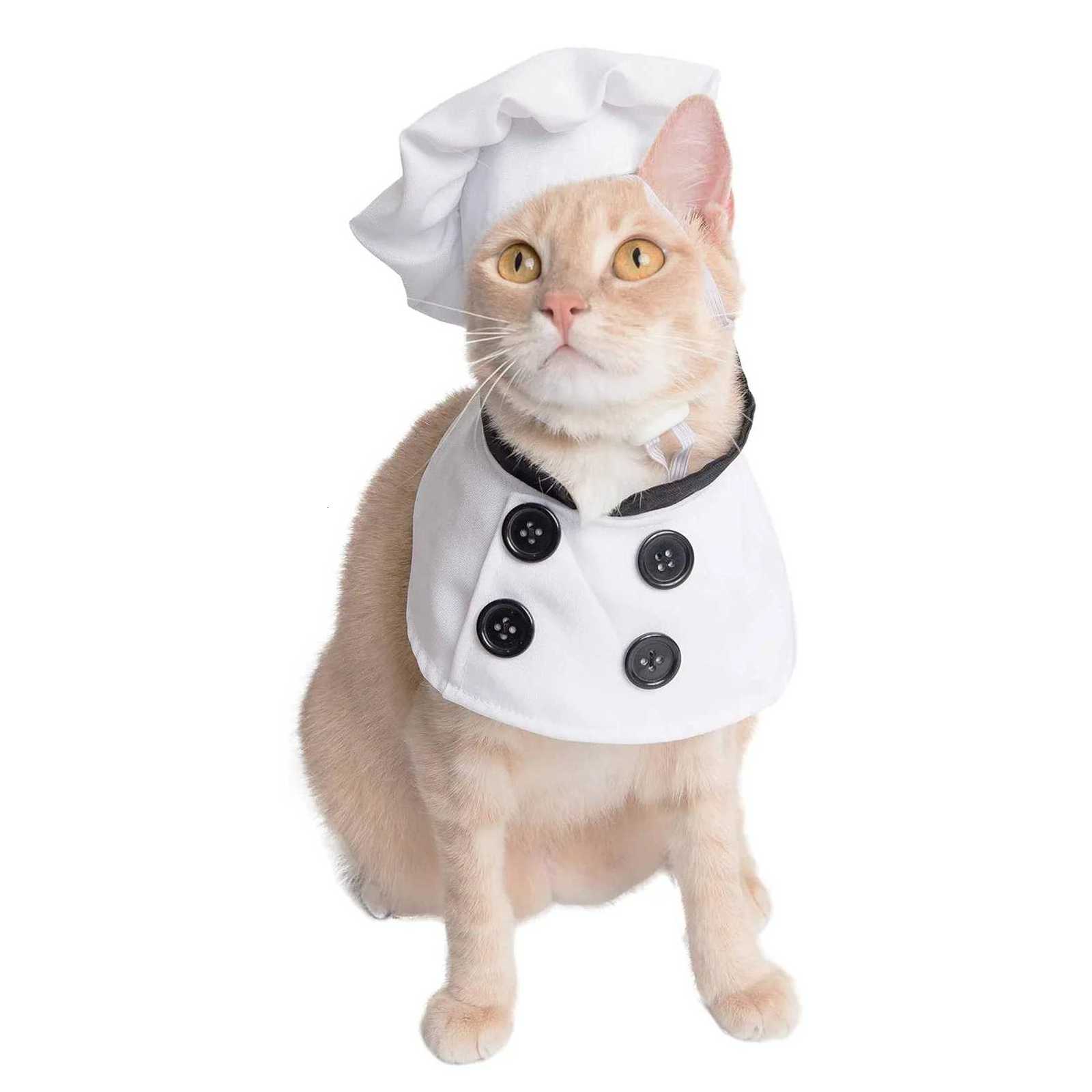 Dog Chef Costume Dog Chef Hat Dog Chef Clothes Dog Red Scarf Halloween Holiday Dog Clothes Halloween Costumes Small Medium Dogs XJ250813
