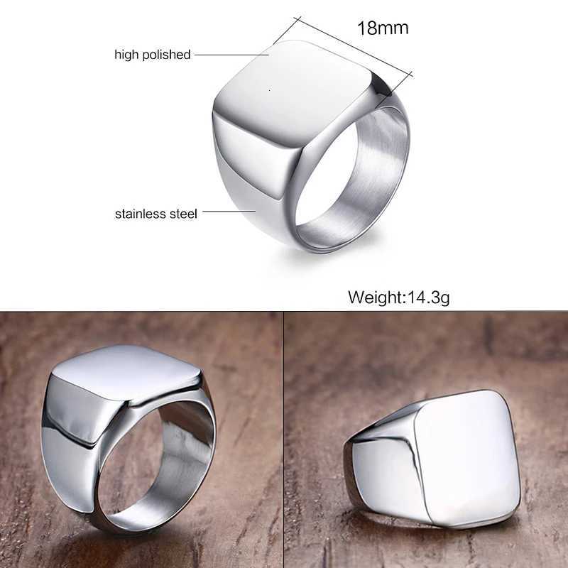 Vnox Retro Initials Signet Ring for Men 18mm Bulky Heavy Stamp Male Band Stainless Steel Letters Custom Jewelry Gift for Him W250812