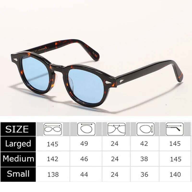Johnny Depp Sunglasses Man Lemtosh Polarized Sun Glasses Woman Brand Vintage Acetate Frame Blue Night Vision Goggles