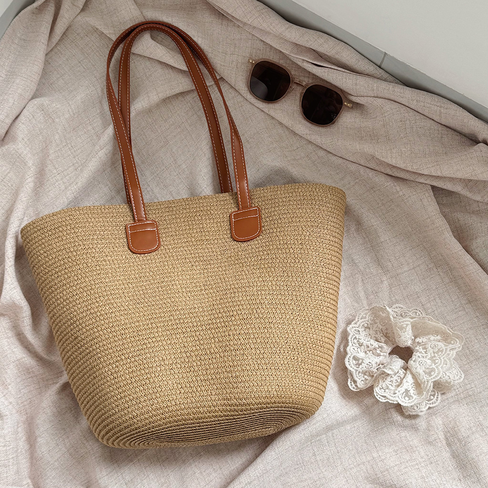 2025 New Summer Beach Travel Fashion Commuter Tote Straw Handbag Large Capacity Women's Bag ddmymarket