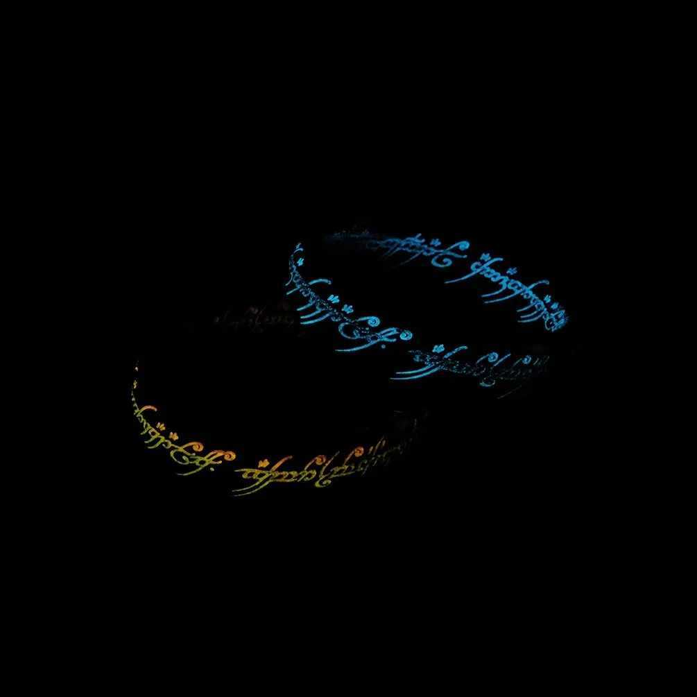 Stainless Steel Luminous Magic Ring Couple Ring Fashionable and Personalized Mens and Womens Accessories W250812