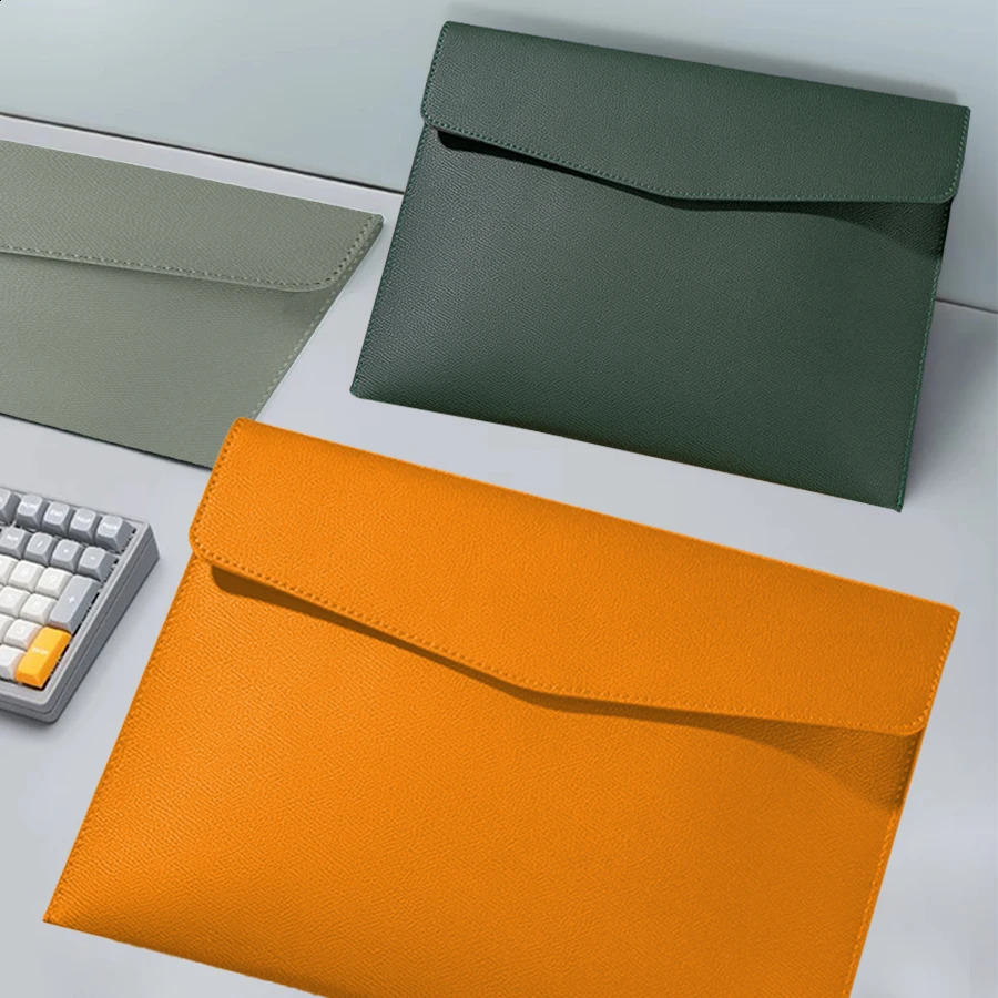 Leather Document Bag A4 Envelope Document Holder Quality PU Leather Document Pouch Femme Document Organizer File Bag 250812