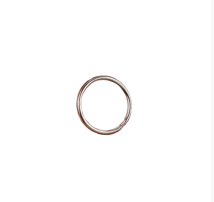 Key Ring Silver Tone Split Key Rings 1.5X25Mm Metal Hook Ring For Diy Keychain Making Handmade Keyrings Chain Holder Jewelry Connectors