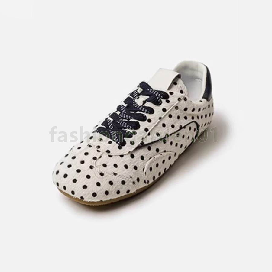 designer shoes sneakers womens trainers vintage polka dot women shoes versatile round toe soft comfort daily wear casual sneaker dhgate size 35-40