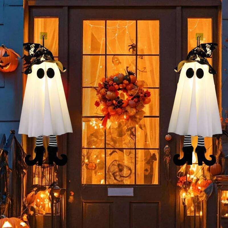 1/2/3pcs LED Light Up Witch Ghost for Halloween Party Home Indoor Outdoor Yard Decoration Scary Hanging Ornaments Gift