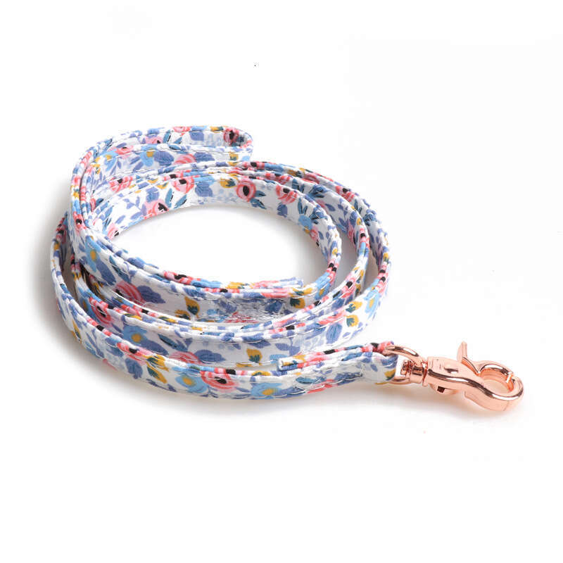 Jinjite New Pet Floral Dog Full Metal Rose Gold Buckle Bow Collar