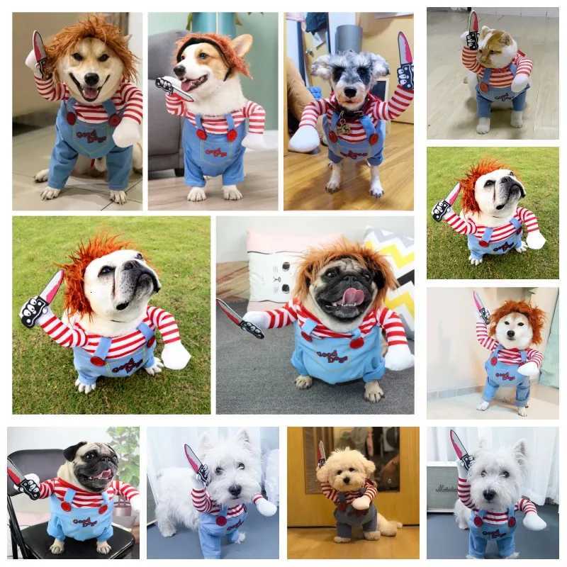Funny Pet Dog Cosplay Clothes Novelty Puppy Halloween Costumes Sweatshirt Christmas Festival Party Outfit Pet Dress Dog Coat XJ250813