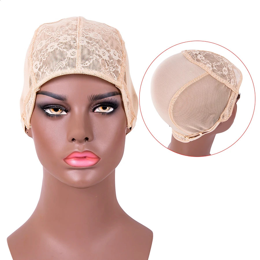 20Pcs XL/L/M/S Stretch Swiss Lace Wig Cap For Making Wigs With Adjustable Straps Black Hairnet Invisible Hair Nets For Wig 250812