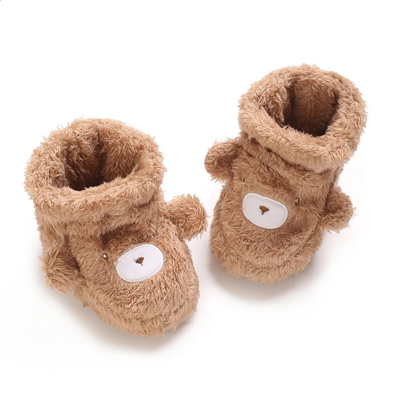 Winter Baby And Girl Warm Plush Boots With Cute Cartoon Comfortable Soft Soles Suitable For borns Aged 018M 250812