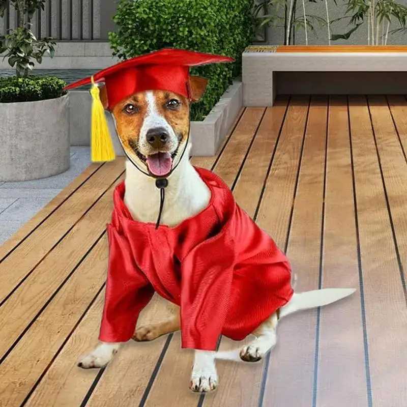 Cat Graduation Hat And Gown Dog Graduation Costume Set With Tassel Shirt Costume Set With Tassel Outfits Pet Clothes For Small XJ250813