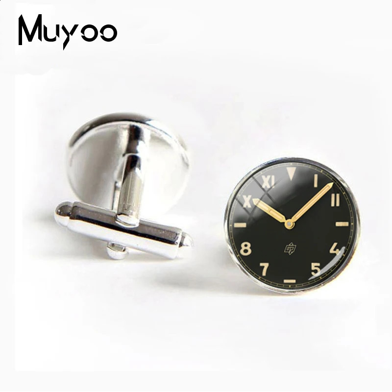 London Cufflinks See Round Dome Steampunk Vintage Jewelry Painting Watch Pattern Cuff Gifts For Men 250812
