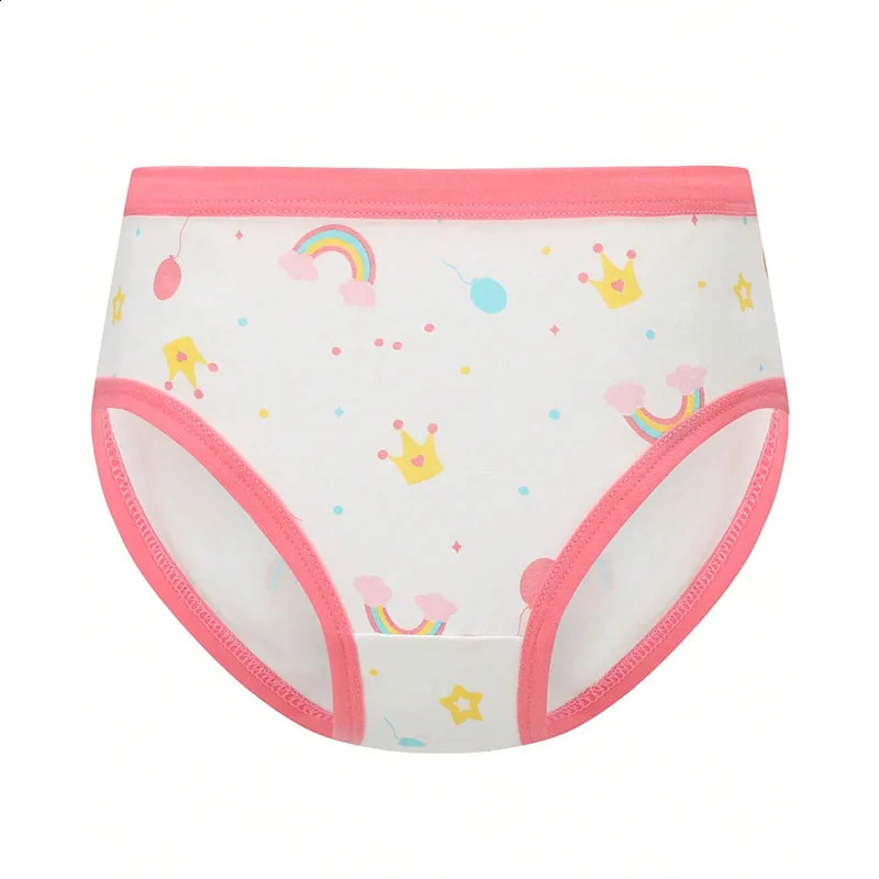 4 PcsLot Cartoon Girls Panties Premium Cotton Comfortable Toddler Briefs Cute Unicorn Pattern Children Underwear For 29T 250812